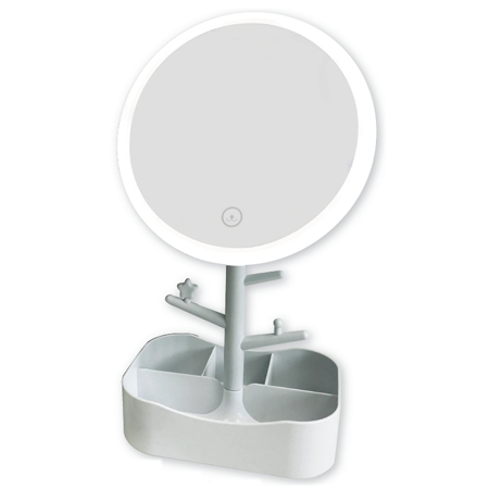 Elica LED Makeup Mirror - White กระจกติดไฟ ปรับแสงได้สามระดับ​ 